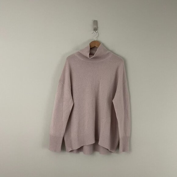 Skull Cashmere Blush Pink Turtleneck Knit Sweater Size Large - Picture 1 of 7